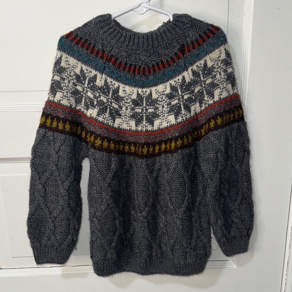 Zara Gray Patterned kids Sweater